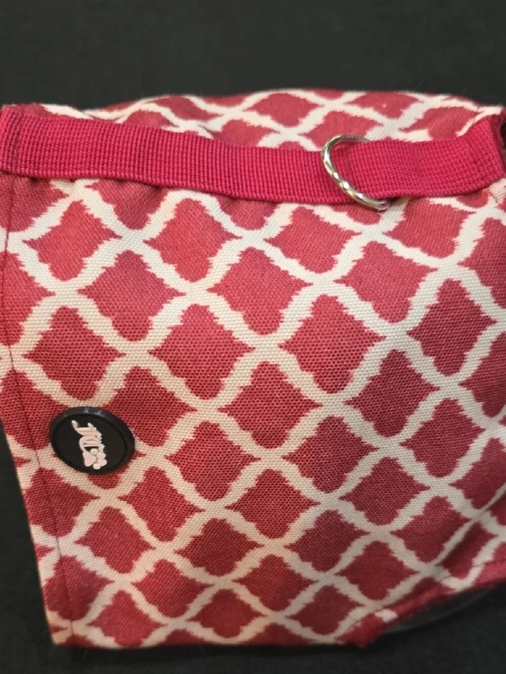 Rust/Burgundy Patterned Dog Harness Vest #695